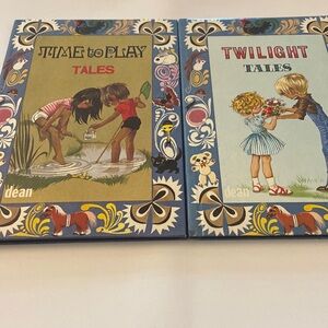 Two retro 1977 hardcover children’s book, time to play tales and Twilight Tales